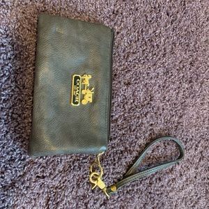 Coach Grey Wristlet
